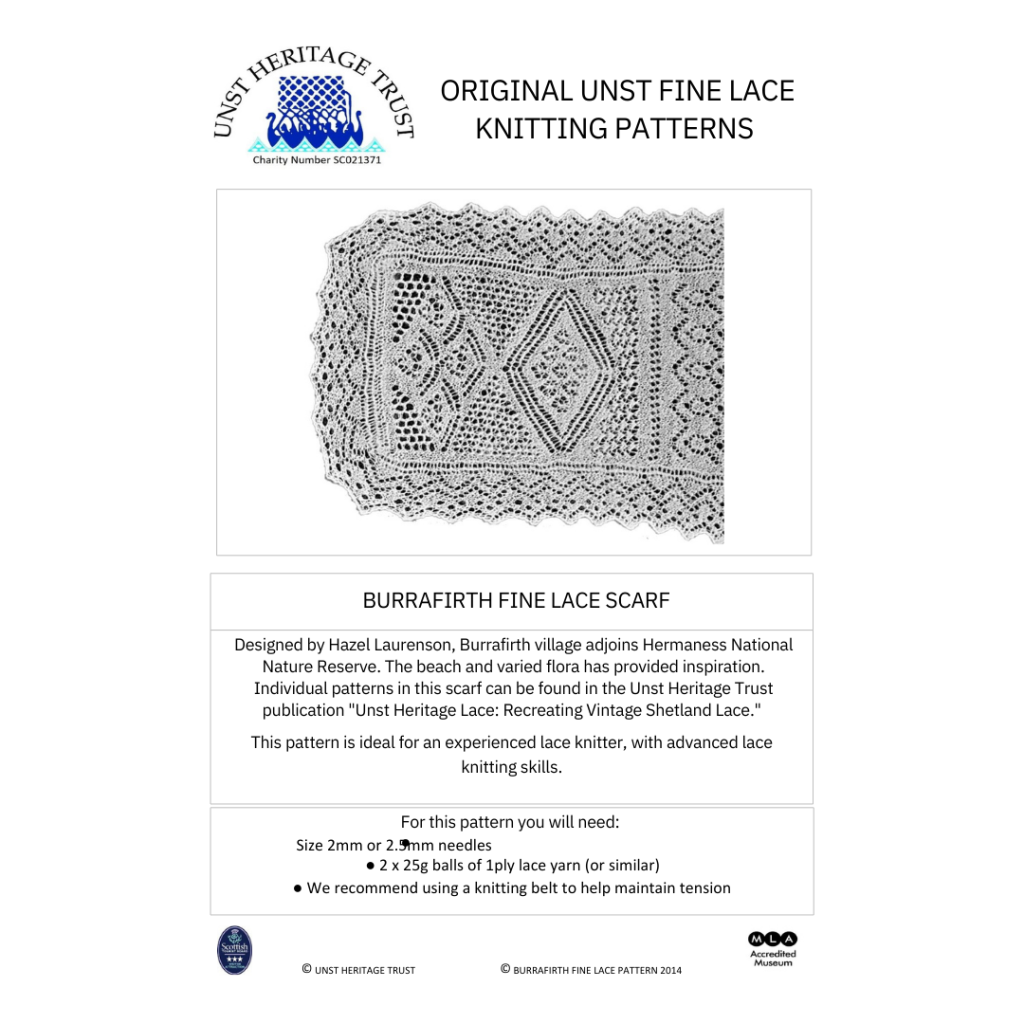Burrafirth Fine Lace Scarf Pattern